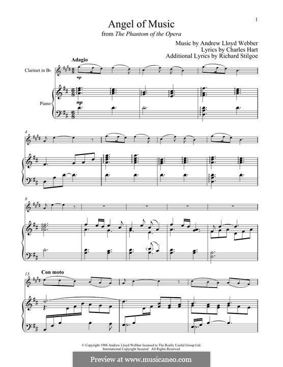 Angel of Music: Für Klarinette und Klavier by Andrew Lloyd Webber
