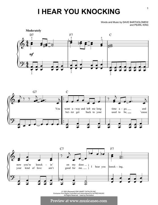 I Hear You Knocking: Für Klavier, leicht by Pearl King