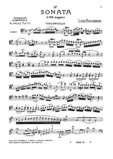 Sonate für Cello und Basso Continuo in G-Dur, G.5: Solostimme by Luigi Boccherini