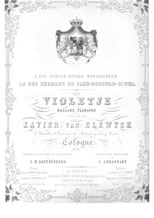 Violetjen (Violette), Op.17: Violetjen (Violette) by Xavier van Elewyck