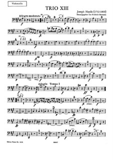 Klaviertrio Nr.32 in A-Dur, Hob.XV/18: Cellostimme by Joseph Haydn