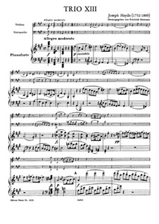 Klaviertrio Nr.32 in A-Dur, Hob.XV/18: Vollpartitur by Joseph Haydn