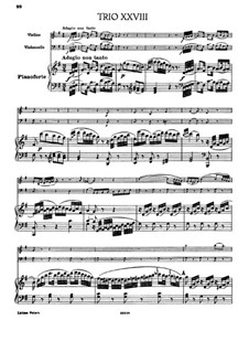 Klaviertrio Nr.18 in G-Dur, Hob.XV/5: Vollpartitur by Joseph Haydn