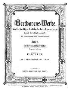 Vollständiger Sinfonie: Partitur by Ludwig van Beethoven