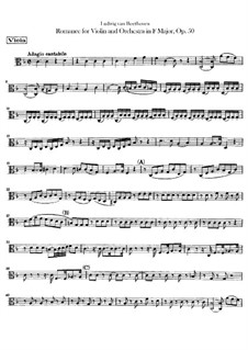 Romanze für Violine und Orchester Nr.2 F-Dur, Op.50: Bratschenstimme by Ludwig van Beethoven