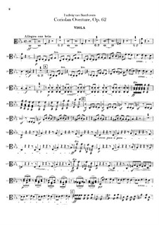 Ouvertüre Coriolan, Op.62: Bratschenstimme by Ludwig van Beethoven