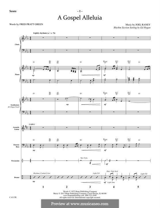 A Gospel Alleluia: Vollpartitur by Joel Raney