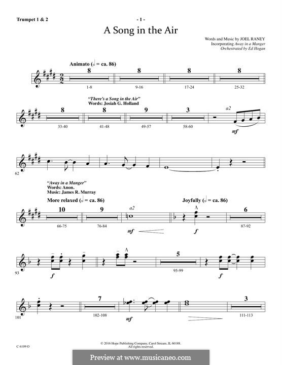 A Song in The Air: Bb Trumpet 1 & 2 part by Joel Raney