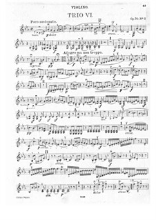 Trio für Violine, Cello und Klavier Nr.6, Op.70 No.2: Violinstimme by Ludwig van Beethoven