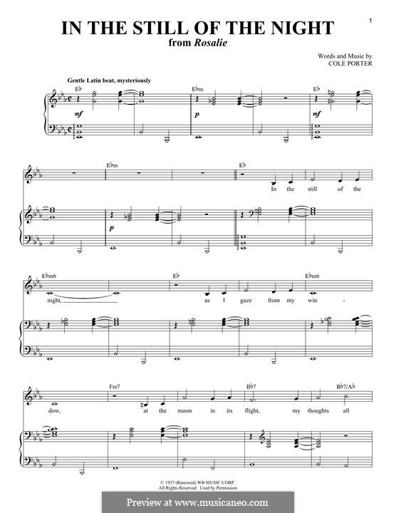 In the Still of the Night: Für Stimme und Klavier by Cole Porter