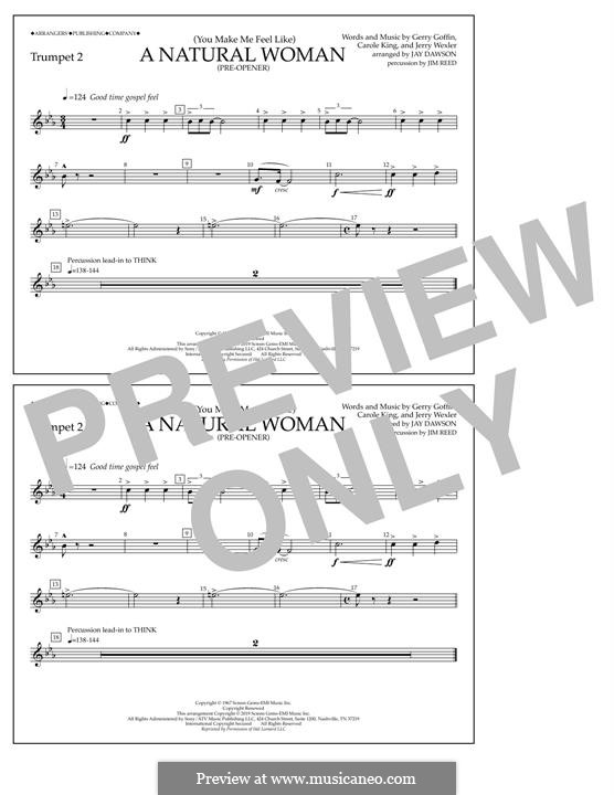 (You Make Me Feel Like) A Natural Woman (Pre-Opener) Aretha Franklin: Trumpet 2 part by Carole King, Gerry Goffin, Jerry Wexler