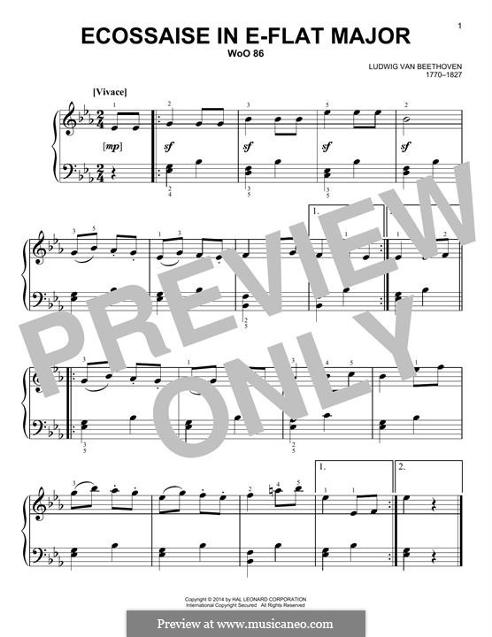 Écossaise in Es-Dur, WoO 86: Für Klavier by Ludwig van Beethoven