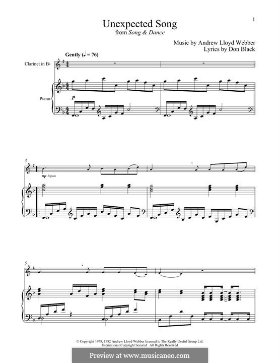 Unexpected Song Song And Dance Von A L Webber Noten Auf Musicaneo musicaneo