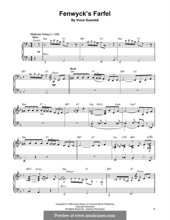 Fenwyck's Farfel: Für Klavier by Vince Guaraldi