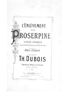 L'enlèvement de Proserpine: L'enlèvement de Proserpine by Théodore Dubois