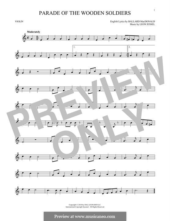 Parade of the Wooden Soldiers: Für Violine by Leon Jessel