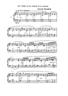 L'Organiste. Neunundfünfzig Stücke für Harmonium: Sieben Stücke in G-Dur und g-Moll by César Franck