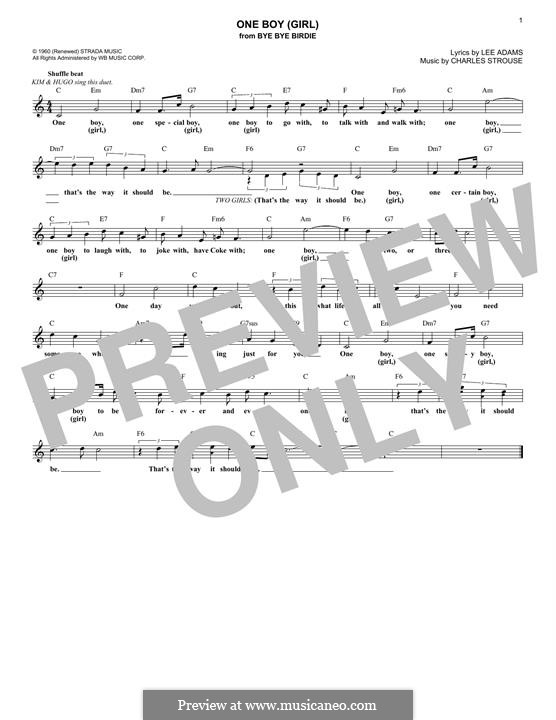 One Boy (Girl) from Bye Bye Birdie: Für Keyboard by Charles Strouse