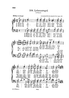 Gesänge für Männerchor, Op.22: Nr.4 Lebensregel by Johannes Dürrner