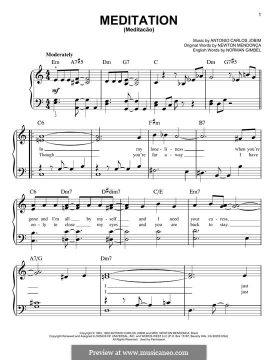 Meditation: Für Klavier by Antonio Carlos Jobim
