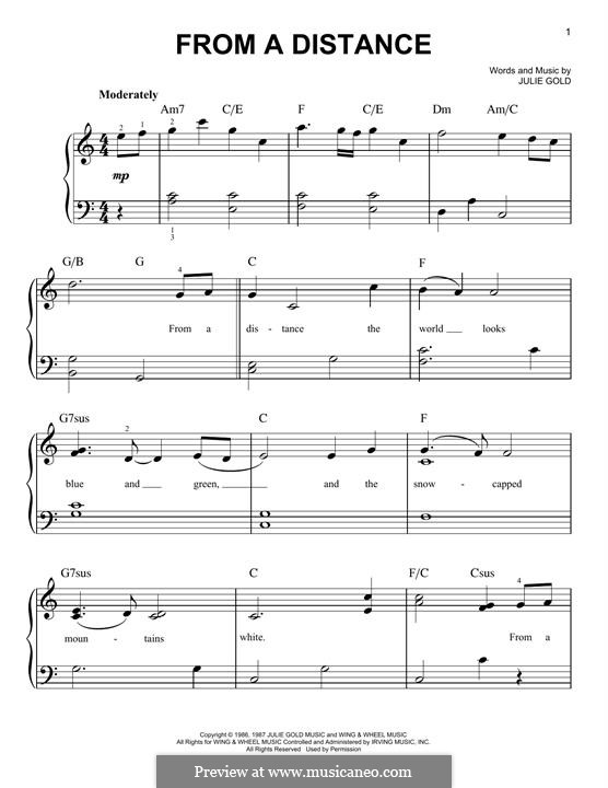 From a Distance: Für Klavier by Julie Gold