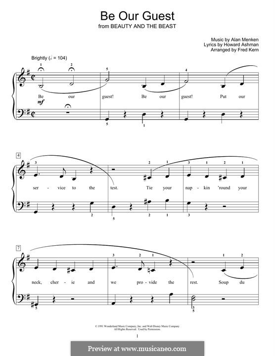 Piano version: Für einen Interpreten by Alan Menken