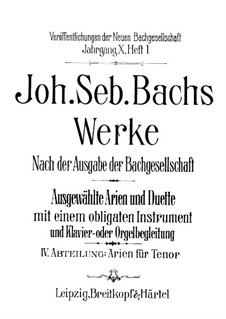 Ich bin ein guter Hirt, BWV 85: Für Tenor, Violine (oder Bratsche) und Klavier – Bratschenstimme by Johann Sebastian Bach