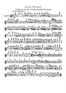 Orpheus in der Unterwelt. Ouvertüre zu Oper von J. Offenbach: Flötenstimme by Carl Binder