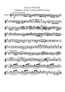 Orpheus in der Unterwelt. Ouvertüre zu Oper von J. Offenbach: Oboenstimmen by Carl Binder