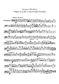 Orpheus in der Unterwelt. Ouvertüre zu Oper von J. Offenbach: Posaunen- und Ophikleidestimmen by Carl Binder