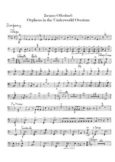 Orpheus in der Unterwelt. Ouvertüre zu Oper von J. Offenbach: Schlagzeugstimmen by Carl Binder