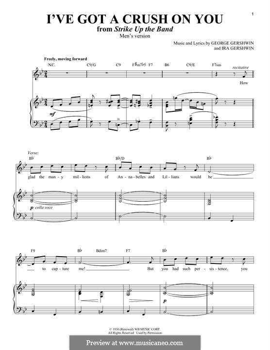 I've Got a Crush on You: Für Stimme und Klavier by George Gershwin