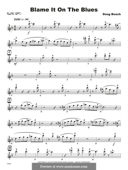 Blame It On The Blues: Flötenstimme by Doug Beach