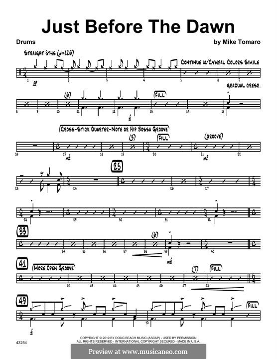 Just Before the Dawn: Drum Set part by Mike Tomaro