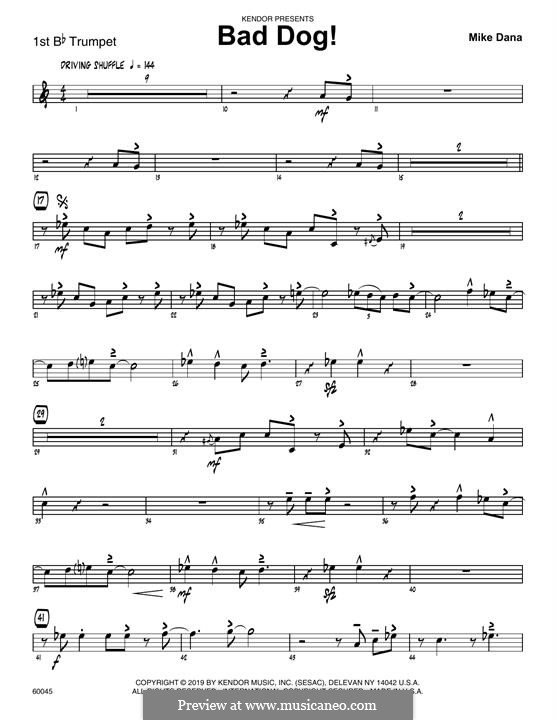 Bad Dog!: 1st Bb Trumpet part by Mike Dana