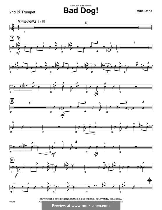 Bad Dog!: 2nd Bb Trumpet part by Mike Dana