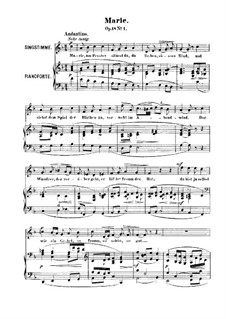 Nr.1 Marie: Für Stimme und Klavier by Robert Franz