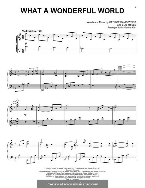 Piano version: Für einen Interpreten by Bob Thiele, George David Weiss