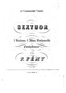 Streichsextett in A-Dur: Violinstimme I by François Fémy
