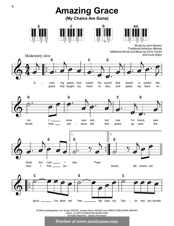 Amazing Grace (My Chains Are Gone): Für Klavier by Chris Tomlin, Louie Giglio