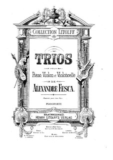 Klaviertrio Nr.2 in e-Moll, Op.12: Stimmen by Alexander Fesca