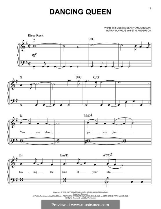Piano version: Für einen Interpreten by Benny Andersson, Björn Ulvaeus, Stig Anderson