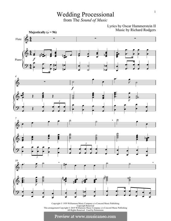 Wedding Processional: Für Flöte und Piano by Richard Rodgers