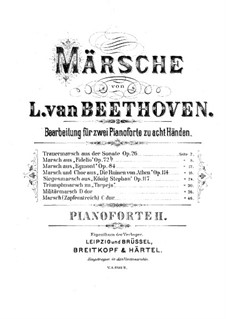 Fragmente: Marsch, für Klaviere, achthändig – Klavierstimme II by Ludwig van Beethoven