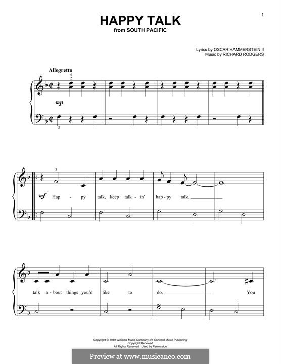 Happy Talk (from South Pacific) von R. Rodgers Noten auf MusicaNeo