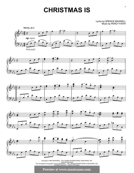 Christmas Is: Für Klavier by Percy Faith