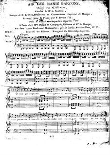 Air des Maris Garçons: Air des Maris Garçons by Henri-Montan Berton