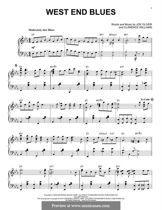 West End Blues von C. Williams, J.'. Oliver Noten auf MusicaNeo