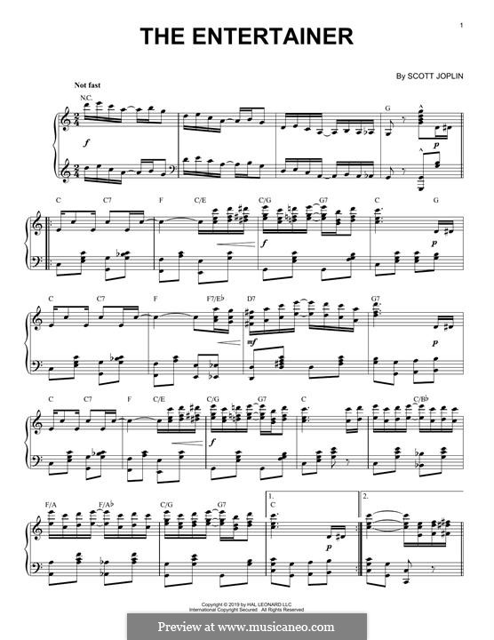 The Entertainer, für Klavier: Jazz version by Scott Joplin