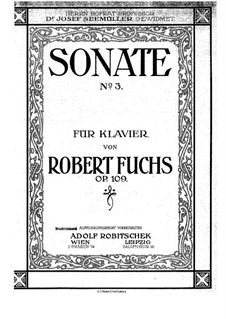 Sonate für Klavier Nr.3, Op.109: Für einen Interpreten by Robert Fuchs